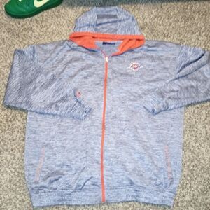 Majestic OKC Thunder 4XL  NBA hoodie zip up Thick L/S sweatshirt